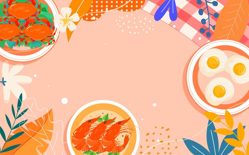 海鲜美食传统节日春节团圆新年庆典餐饮海报