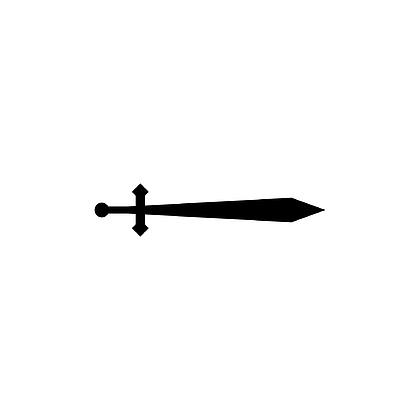 孤立的 i>剑 /i> i>图 /i> i>标 /i>设计模板矢量