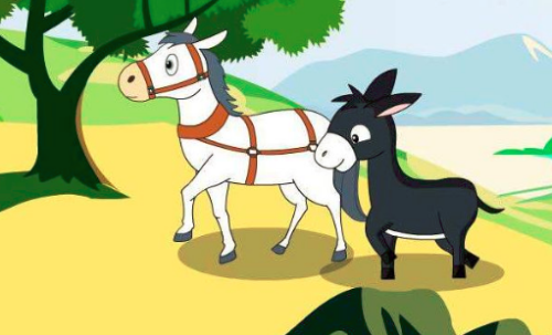 《伊索寓言》中"马和驴"的故事简述?有什么寓意?