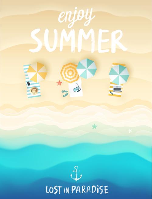 创意矢量夏季热带海报设计