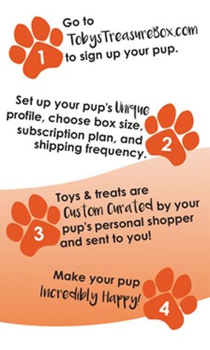 (if you purchase a box for a working dog, toby’s will
