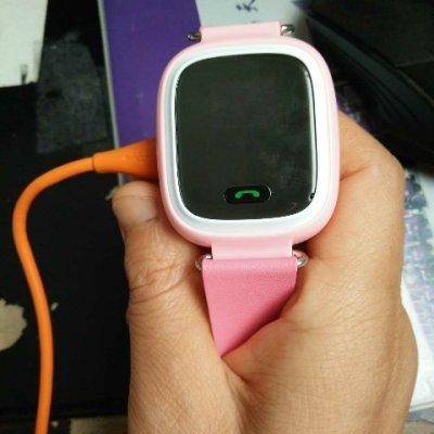 小天才电话手表y01粉色皮质款 360度 安全守护儿童安全卫士智能手表