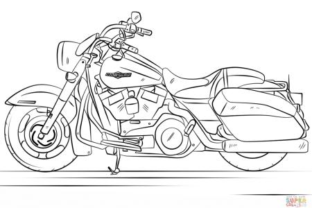 简笔画图片越野摩托车怎么画仿赛摩托车怎么画摩托车简笔画画法步骤一