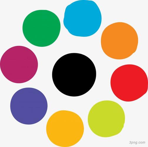 创意彩色logo圆点png素材透明免抠图片标徽logo