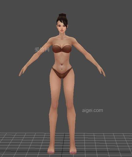 女裸模_max|3dmax - 3d模型_免费下载-爱给网