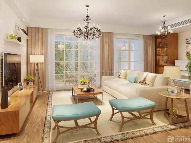家庭装修客厅组合沙发效果图大全2021图片