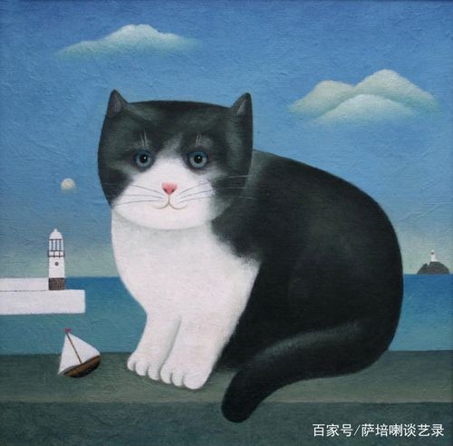 略带夸张的造型画出猫的灵性,martin leman油画作品欣赏