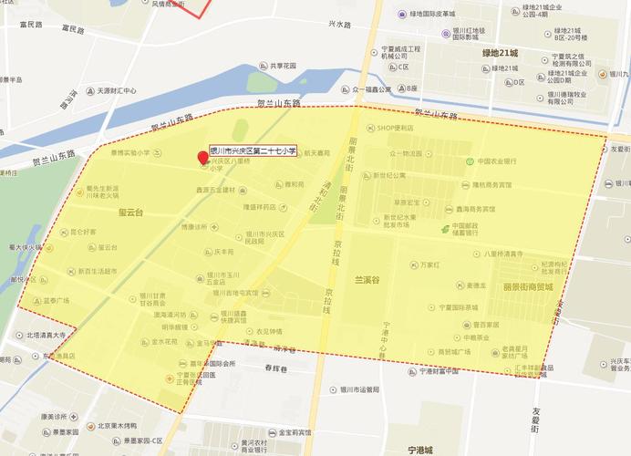 银川市兴庆区第二十八小学学区范围附地图
