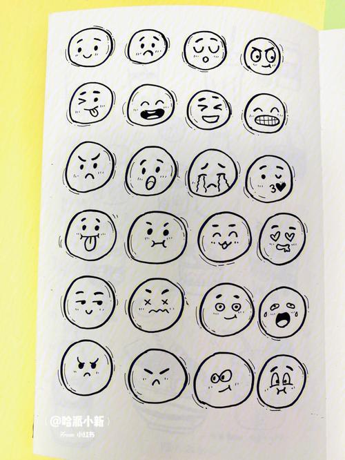 day8元素的情绪表达简笔画表情应用手绘
