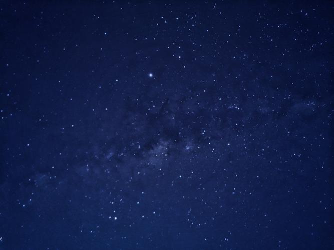 这是团友当晚用手机拍到的星空.
