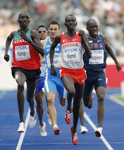 图文:世锦赛男子800米预赛 三位黑人选手