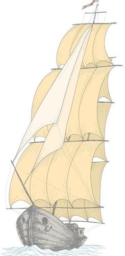 手绘帆船矢量01设计元素素材免费下载(图片编号:4189787)-六图网