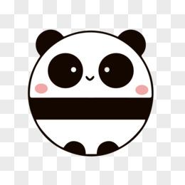 圆形边框pngpsd卡通可爱大熊猫抱抱表情元素pngpsd手绘创意熊猫运动