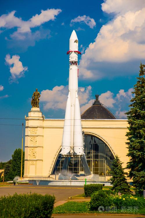 在莫斯科,俄罗斯的 vdnh 公园太空火箭