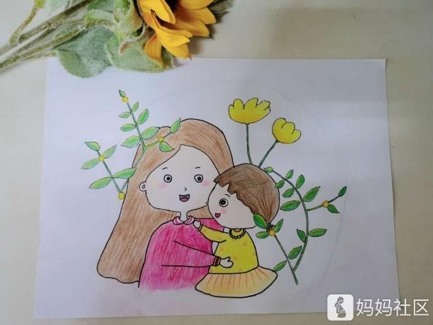 送给妈妈的爱母亲节去哪玩简笔画幼儿园母亲节简笔