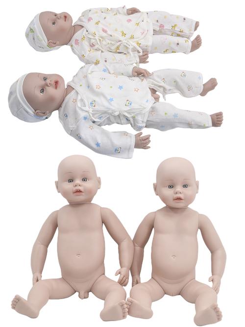幼儿护理实训仿真婴儿模型 保育员育婴师培训娃娃模型教具 女娃娃光身