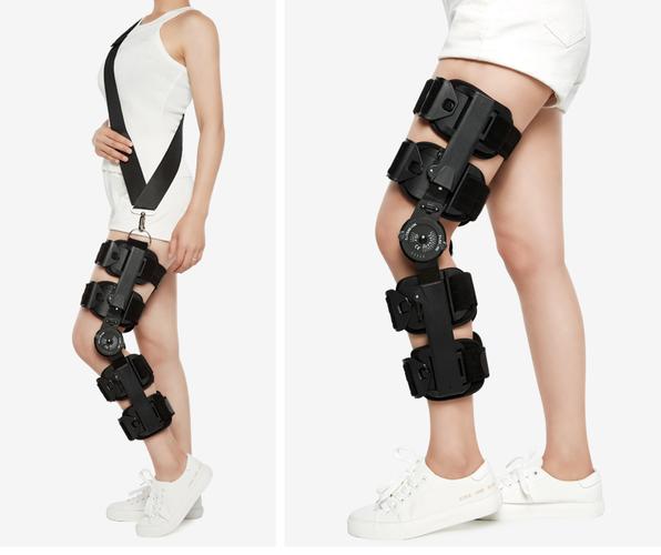 可调节膝关节固定支具半月板膝盖骨折支架韧带腿部下肢外护具的冠爱