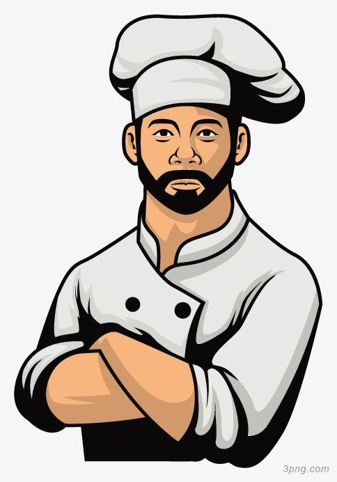 饭店厨房厨师卡通手绘形象