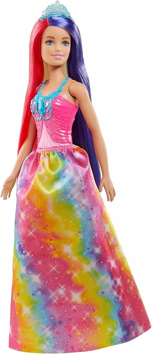 barbie 芭比 gtf38 - dreamtopia 彩虹公主娃娃(约 30 厘米),拥有两种
