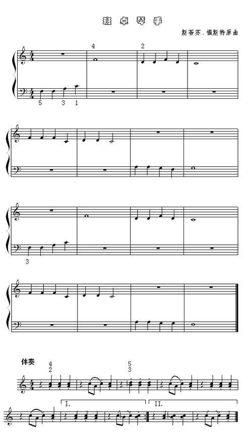 班卓琴手(钢琴谱)1
