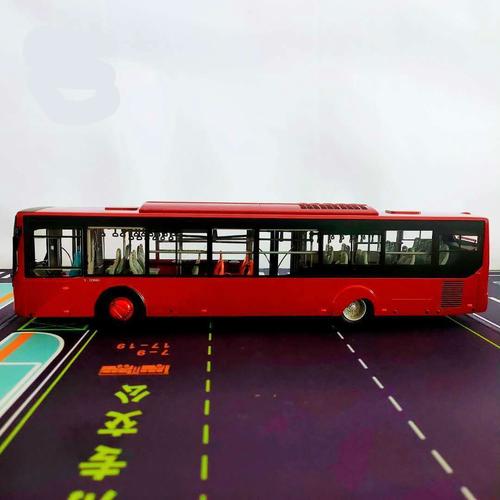 1:42宇通客车合金车模客车模型 zk6125chevpg混动公交巴士仿真车玩具