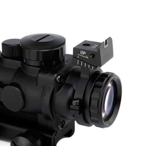 4x32光纤棱镜 46玻璃板分化 战术瞄准镜 户外cs4倍镜 绿膜_hawkeye
