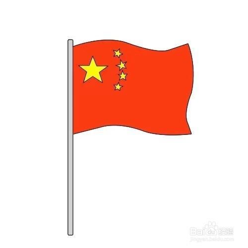 中国国旗简笔画图片五星红旗儿童画怎么画五星红旗简笔画简单五星红旗