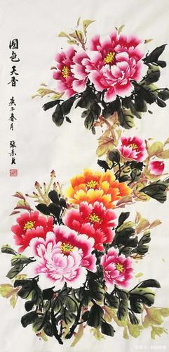 著名牡丹画家张素贞国画作品欣赏