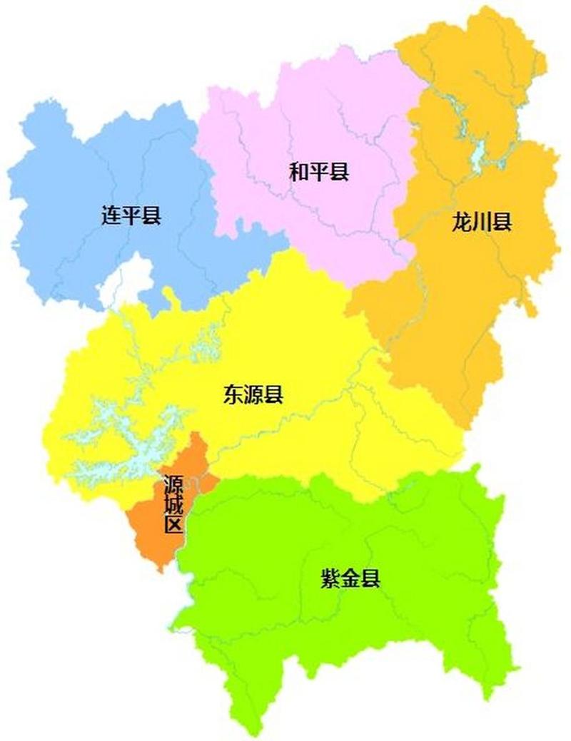 河源行政区划 河源市,广东省辖地级市,总面积为15700平方公里,常住人