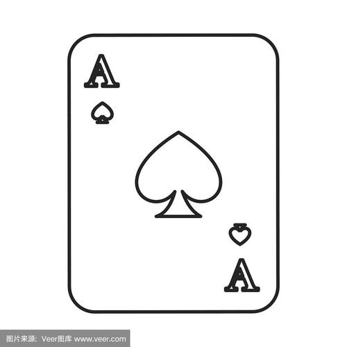 纸牌,图标,分离着色,扑克,贺卡