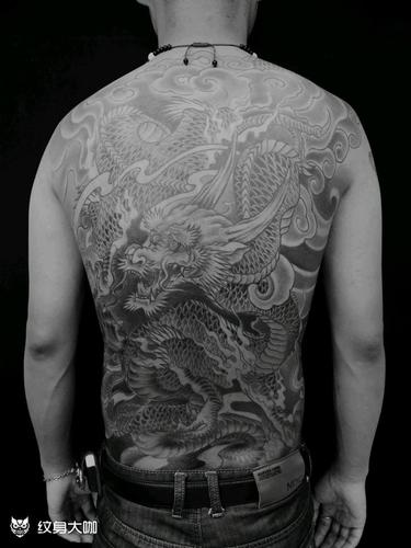 神龙满背!原创设计!_纹身图案手稿图片_杨东海的纹身作品集