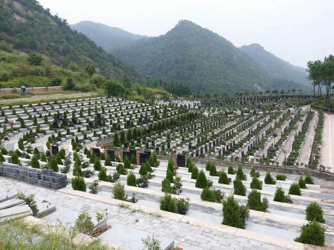 公墓背靠重庆市四山保护之一的缙云山山脉,其势如巨浪,高山峡谷,重岭