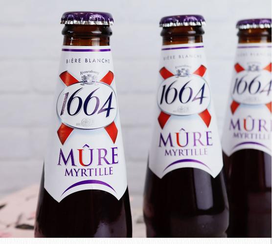 1664进口蓝莓玫瑰白啤百香果红果啤酒250ml24瓶啤酒