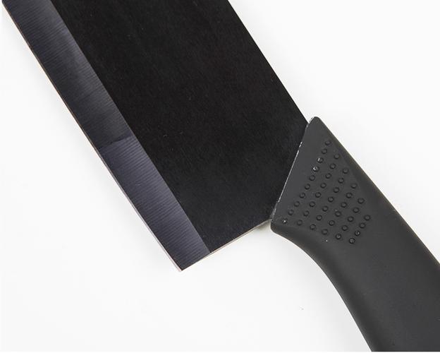 苏宁极物黑色氧化锆65寸陶瓷菜刀280mm家用厨房不锈钢锋利切片肉厨师