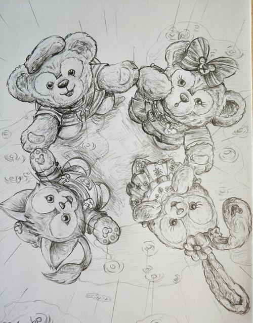 分享一组超好看的素描画 - 松松总动员-迪士尼萌团-小米游戏中心