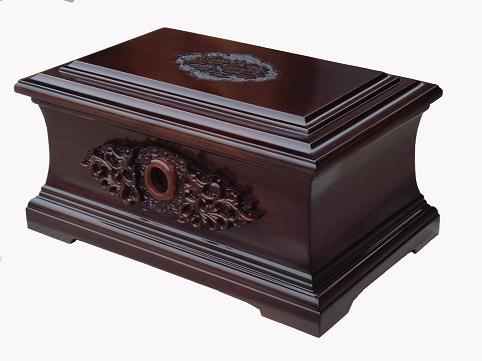 景德镇陶瓷骨灰盒 殡仪馆用高档陶瓷棺材 双盖骨灰盒大小号