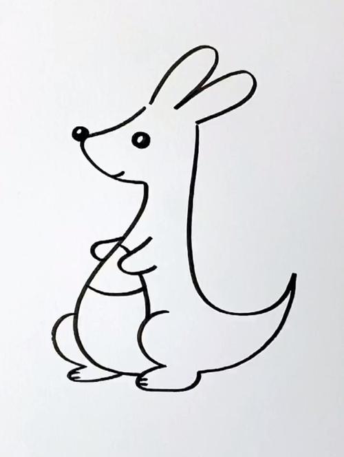 教你画一只可爱的小袋鼠,简笔画,画画教程-度小视