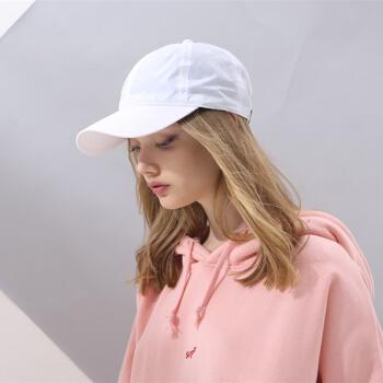 棒球帽子女夏天户外运动帽搭配白色潮款遮阳鸭舌帽 白色 均码(大小