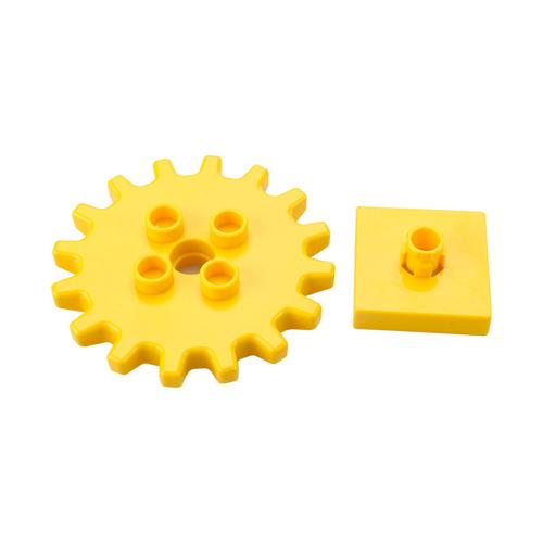 齿轮配件 兼容乐高大颗粒旋转零件益智拼装玩具批发颜色随机发货