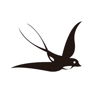 黑白手绘燕子设计素材