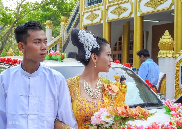 仰光古庙邂逅一场婚礼,见到缅甸最美的一位伴娘