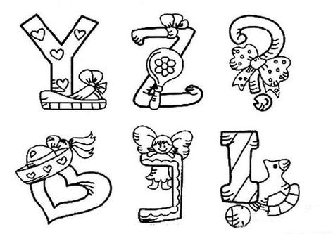 字母简笔画字母简笔画大全可爱小动物