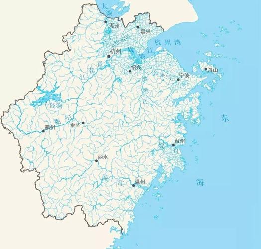 67浙江水系图鉴于以上规律,中国目前的河流中,河远多于江.