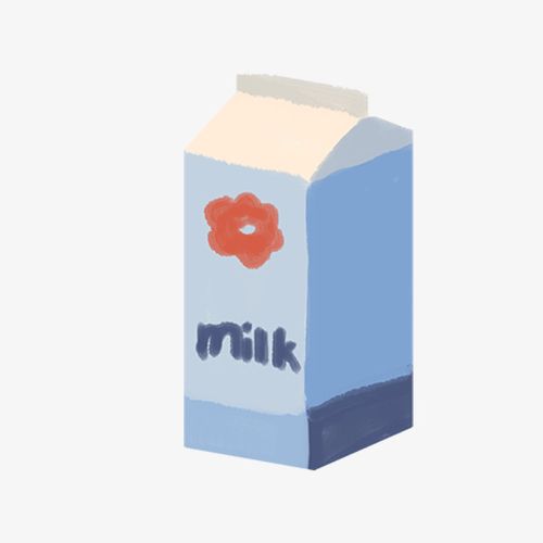 手绘插画纸盒里的牛奶手绘插画纸盒里的牛奶