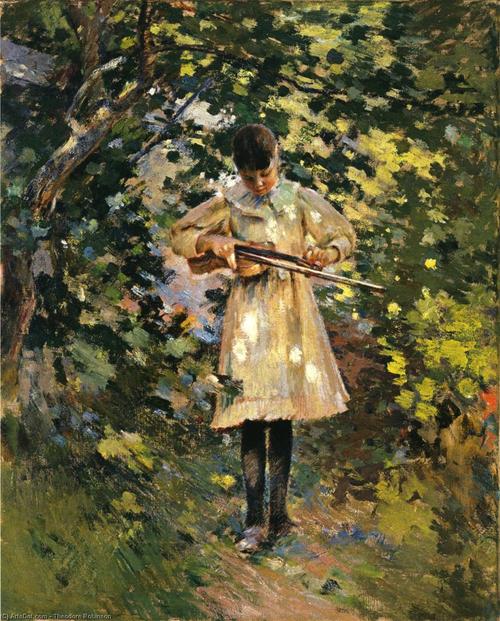年轻的 小提琴 还 已知 作为 玛格丽特 佩里 – (theodore robinson)