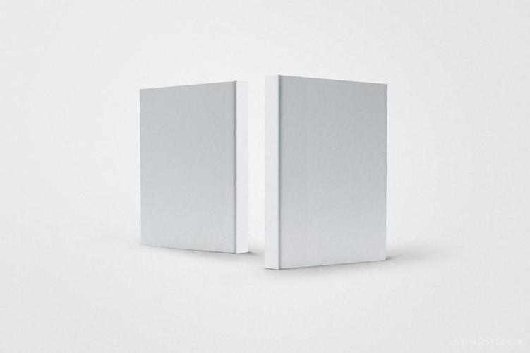不同角度和排列组合的3d立体精装书本psd样机素材
