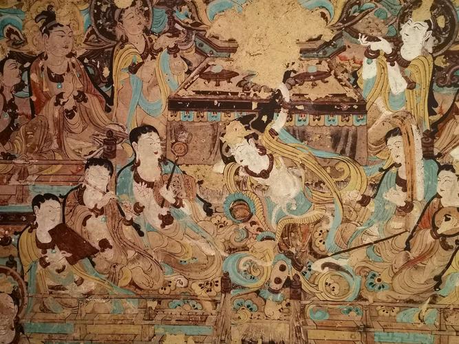 反弹琵琶图,是唐代壁画,莫高窟112窟