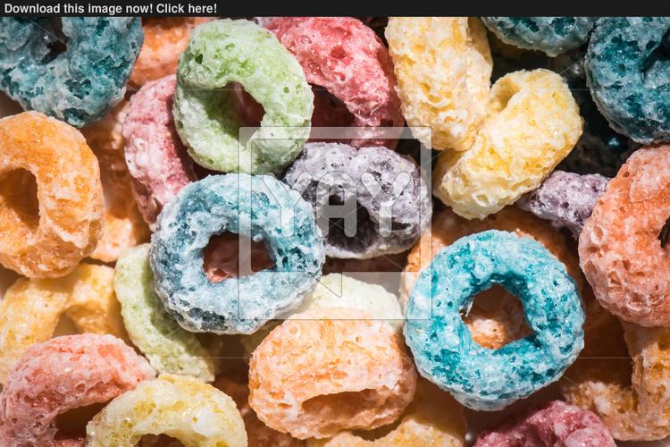 colorful fruit cereal loops