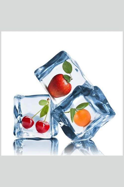 冰块冰镇水果樱桃图片