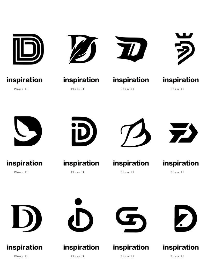 英文字母logo设计参考——第四期(d).#设计分享 #视觉 - 抖音